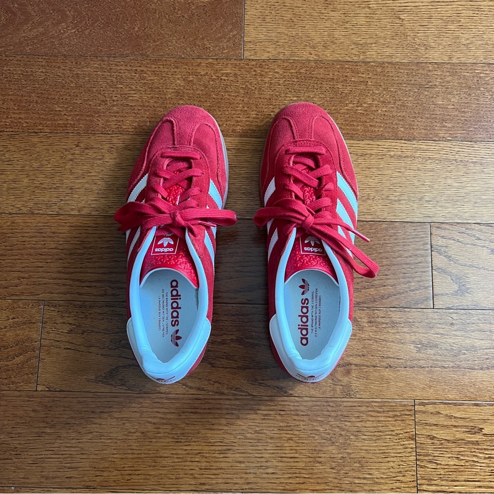 Red Adidas Gazelle Indoor Shoe